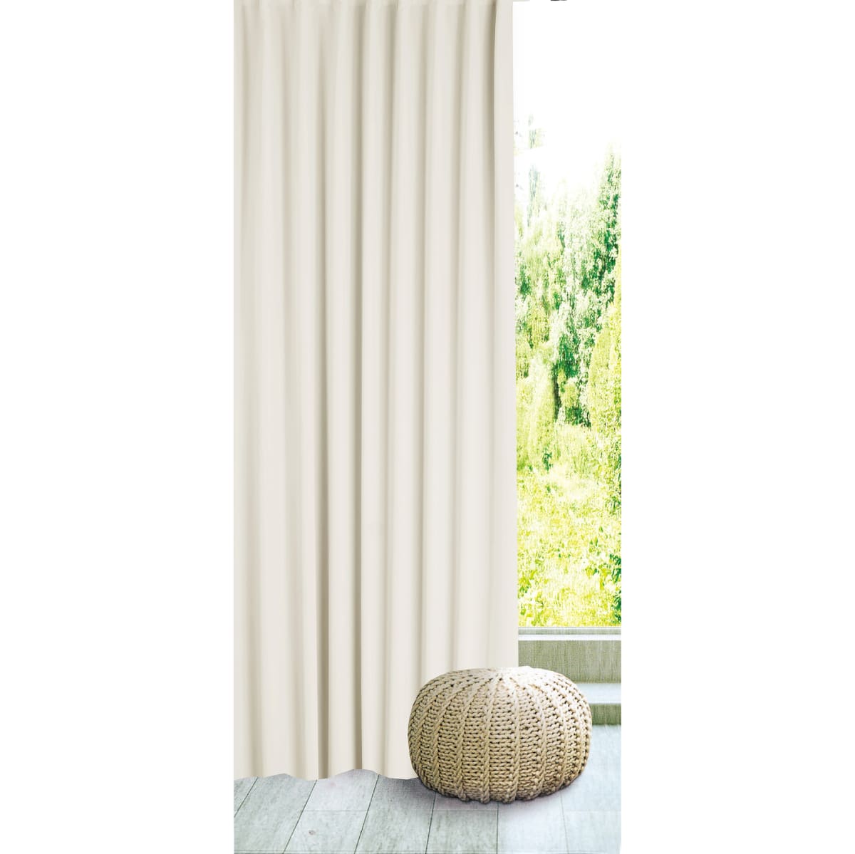 Bricocenter BEIGE OPAQUE CAROL CURTAIN 200X280 CM WEBBING AND CONCEALED HANGING LOOP