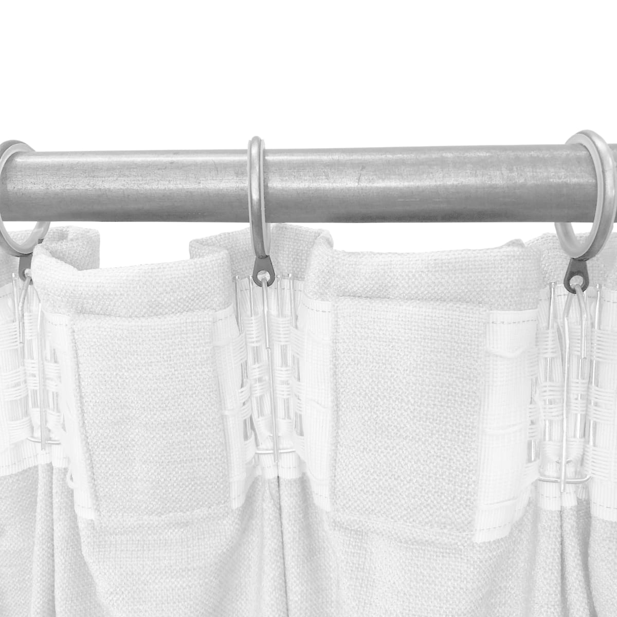 CAROL WHITE OPAQUE CURTAIN 200X280 CM WEBBING AND CONCEALED HANGING LOOP