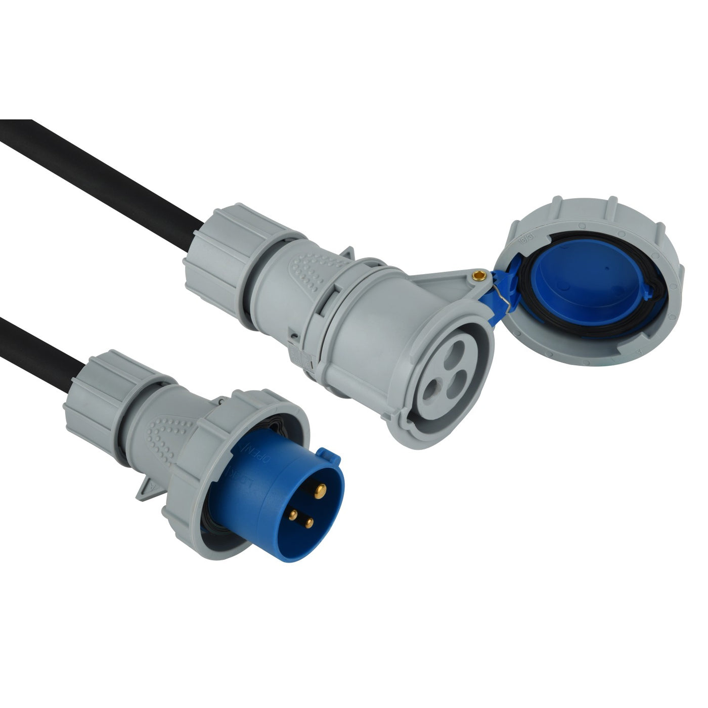 INDUSTRIAL EXTENSION CORD WITH RUBBER CABLE 1