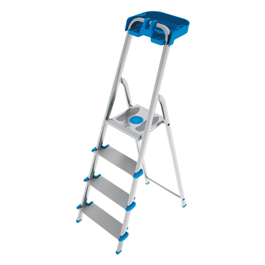 Bricocenter ATLANTICA STAIRCASE 4 EXTRA WIDE STEPS 12 CM, ALUMINIUM FRAME 40X24 MM