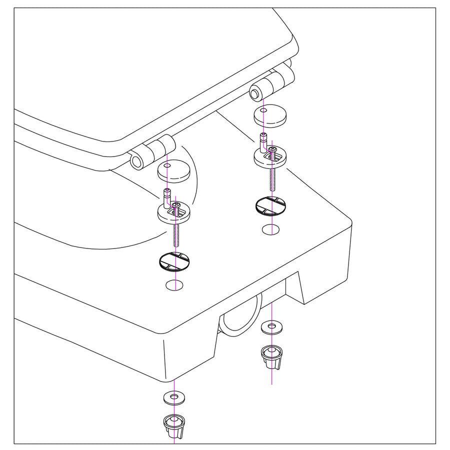 Slow Close Hinge Pair for Toilet Seat