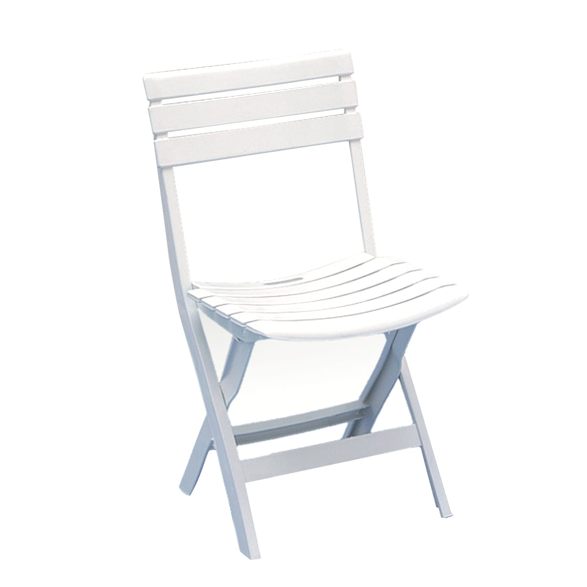 BIRKI WHITE FOLDING RESIN CHAIR