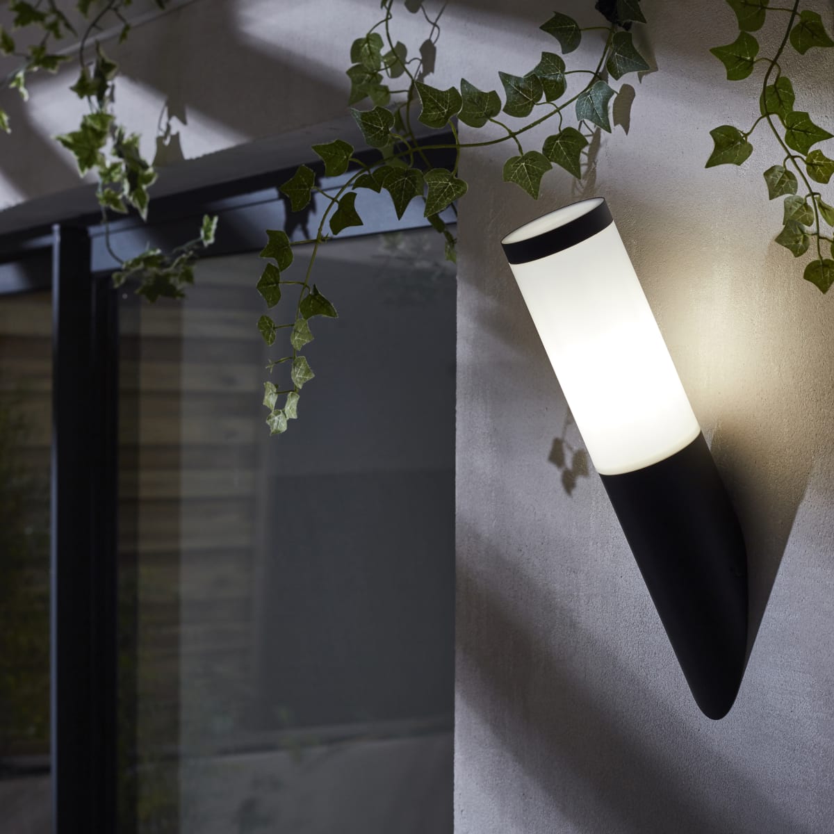 BLACK ALUMINUM TRAVIS WALL SCONCE 37.6X7.6CM E27=24W IP44