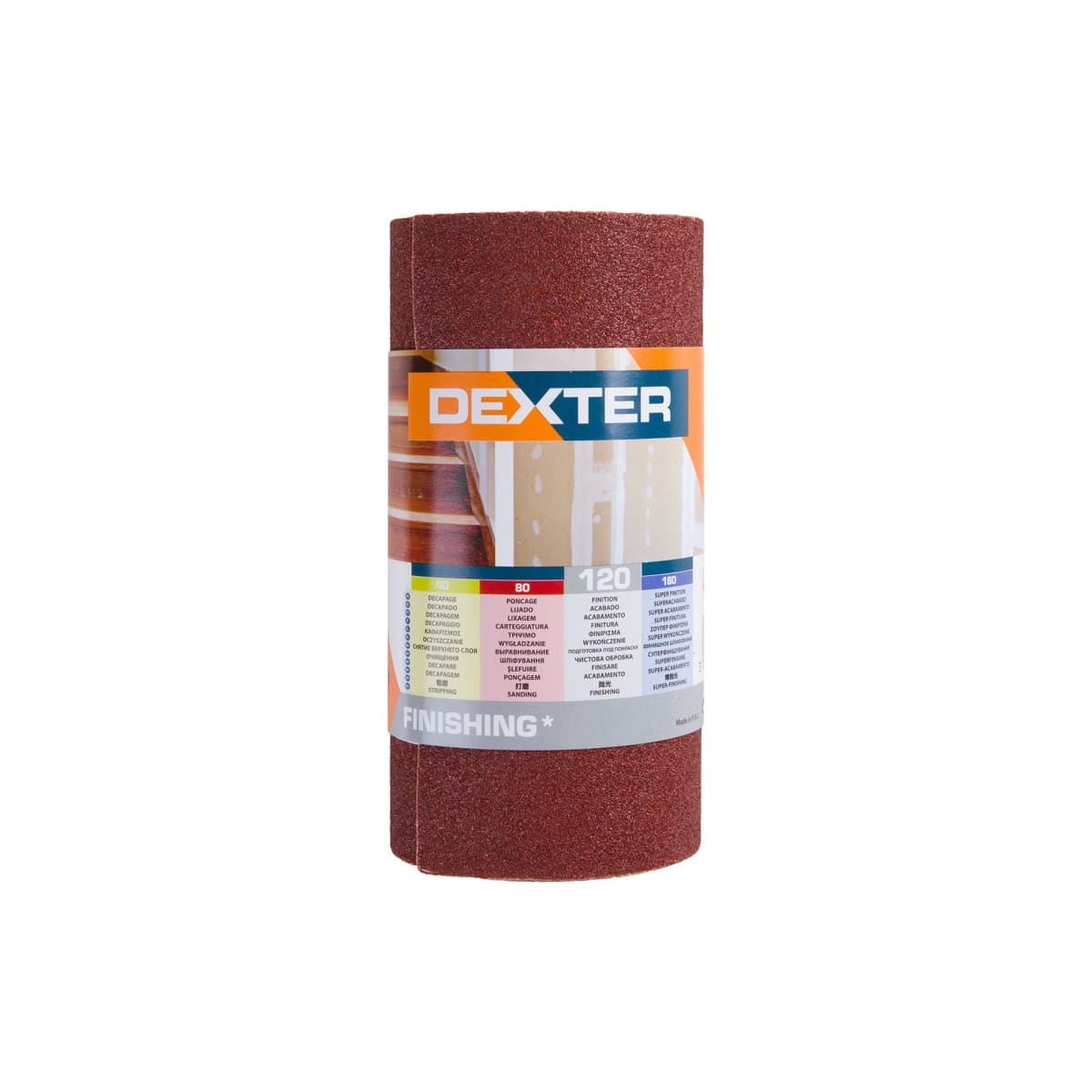 DEXTER ABRASIVE CLOTH ROLL FOR WOOD 2500X115MM GRIT 120