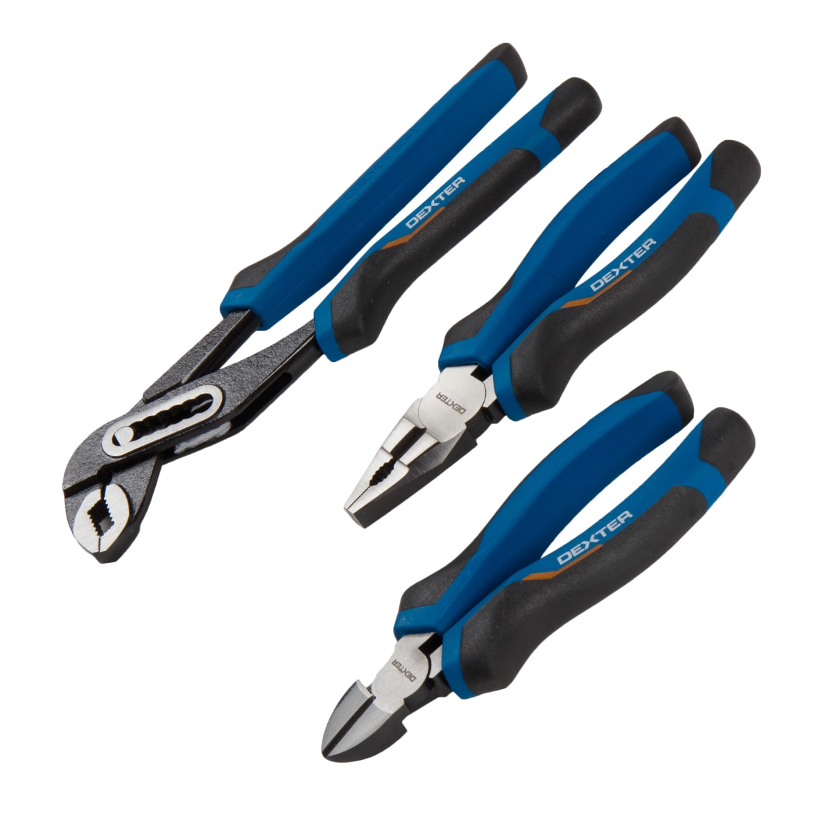 3-PIECE SET PLIERS, PINCERS, DEXTER PARROT