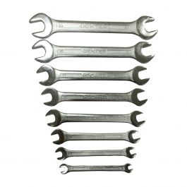 SET 6 ASSORTED CHROME VANADIUM SPANNER SIZES