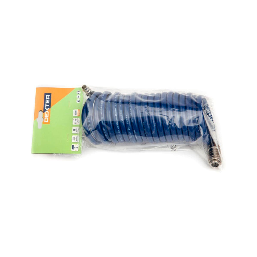 Bricocenter SPIRAL HOSE FOR DEXTER COMPRESSOR QUICK COUPLING, 5M, DIAM 10MM, POLYURETHANE