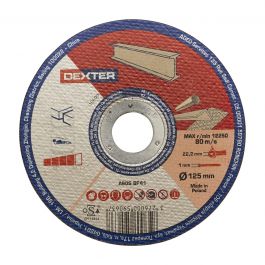 DEXTER BONDED DISC FOR METAL/ STAINLESS STEEL D125X1X22,23 PCS1
