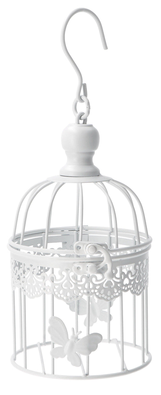 Bricocenter ROUND WHITE IRON CAGE DIAM 12 X H20 CM