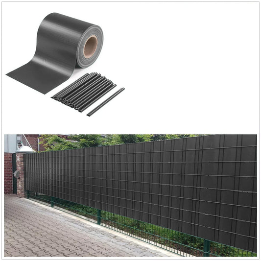 Bricocenter PVC BREAKSTRIP MT35 X 19CM ANTHRACITE, 25 FIXING CLIPS INCLUDED