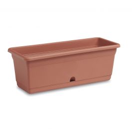 PORTOFINO BOX WITH WATER RESERVE CM 60X20 H18 LT 13 TERRA DI SIENA