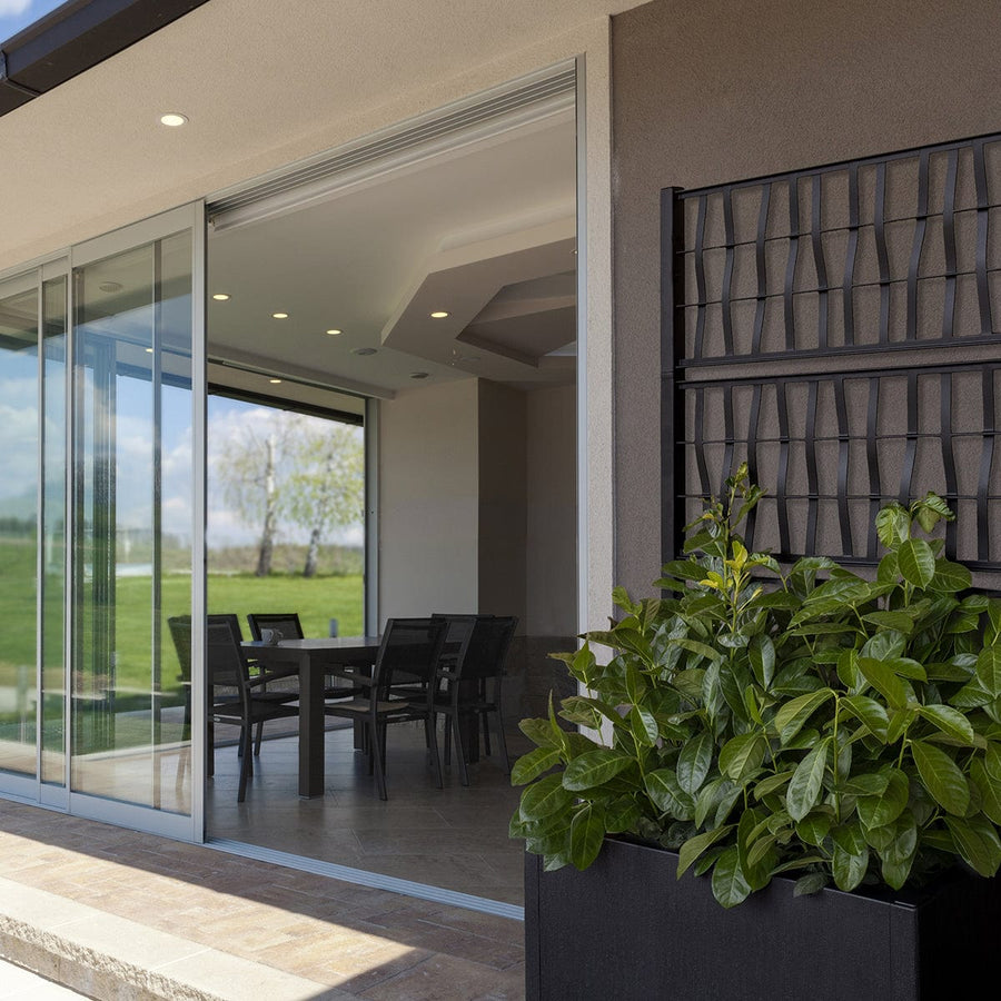Bricocenter ETHICA PLANTER WITH ESPALIER CM 80X36 H140 ANTHRACITE