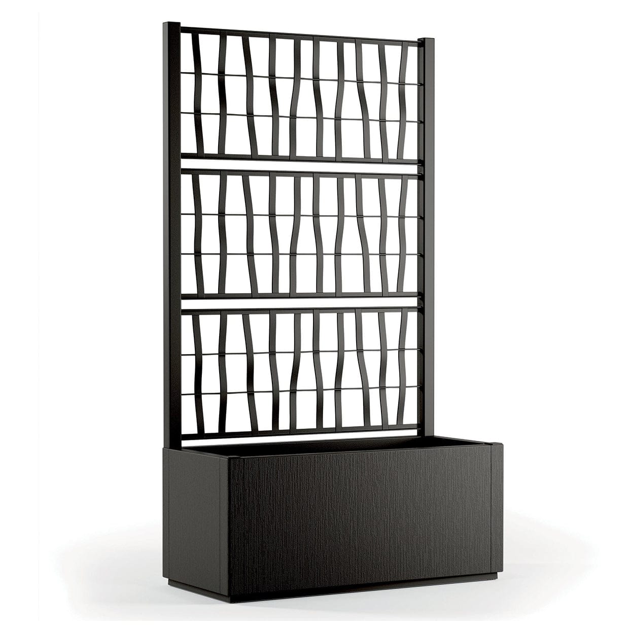 Bricocenter ETHICA PLANTER WITH ESPALIER CM 80X36 H140 ANTHRACITE
