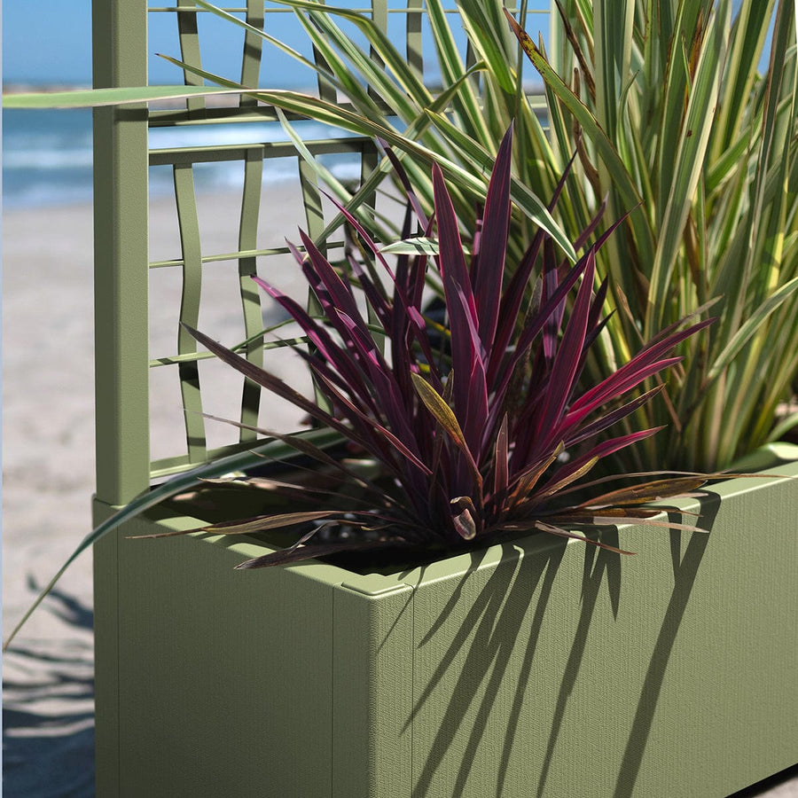 Bricocenter ETHICA PLANTER WITH ESPALIER CM 80X36 H140 OLIVE GREEN