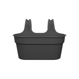 NATERIAL DOUBLE VASE WITH STAND DIAM 35CM, H24.8CM ANTHRACITE