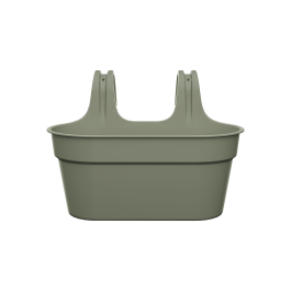 NATERIAL DOUBLE VASE WITH STAND DIAM 35CM, H24.8CM OLIVE GREEN