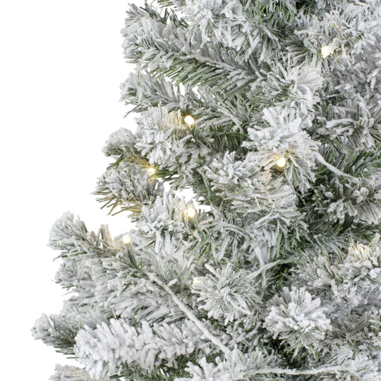 Albero di natale innevato con led h 60cm imperial