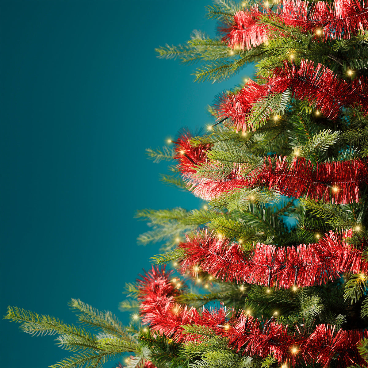 Ghirlanda rosso con led a batteria l 295cm con 8 funzioni