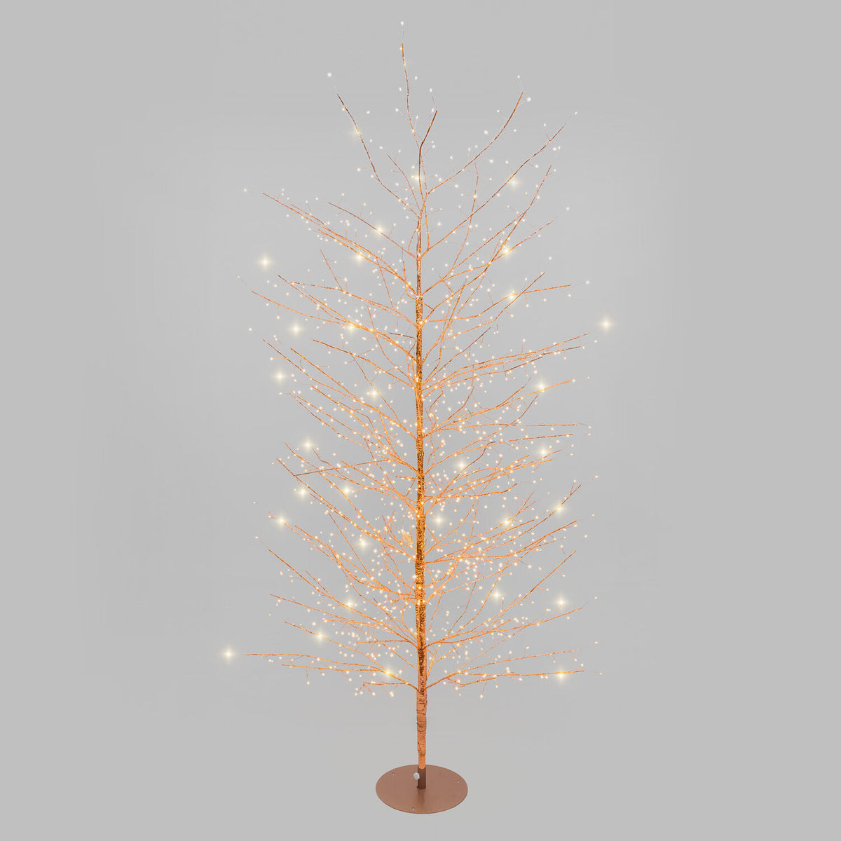 Albero luminoso tiglio rose gold 200cm 1120 microled bianco caldo - flash diamond