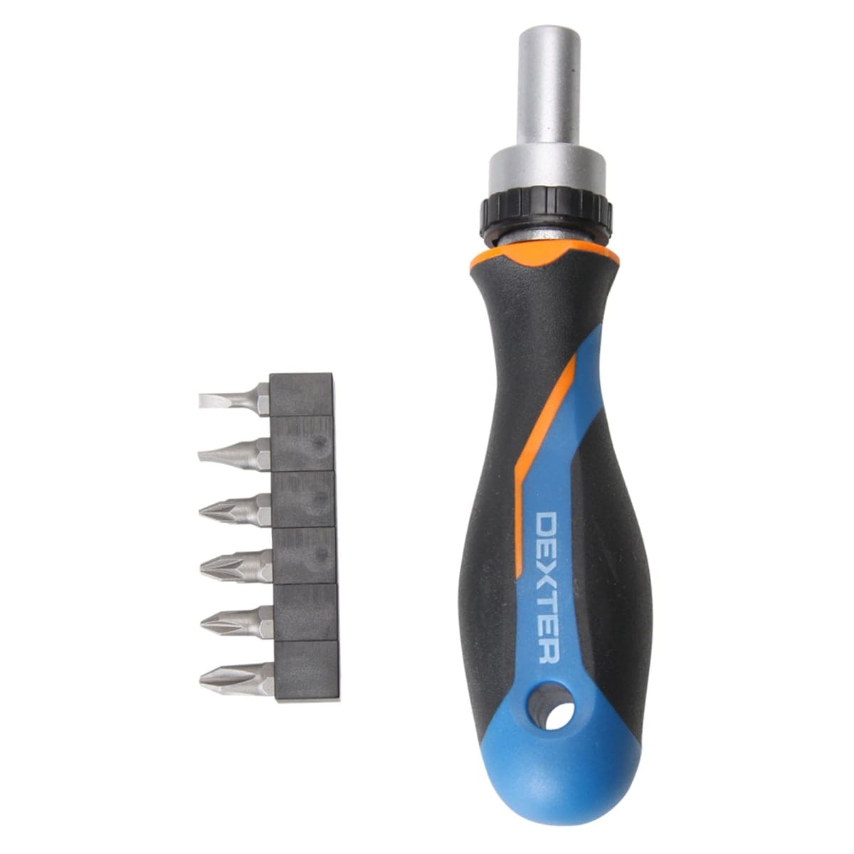 Bricocenter DEXTER RATCHET SCREWDRIVER WITH 6 BITS