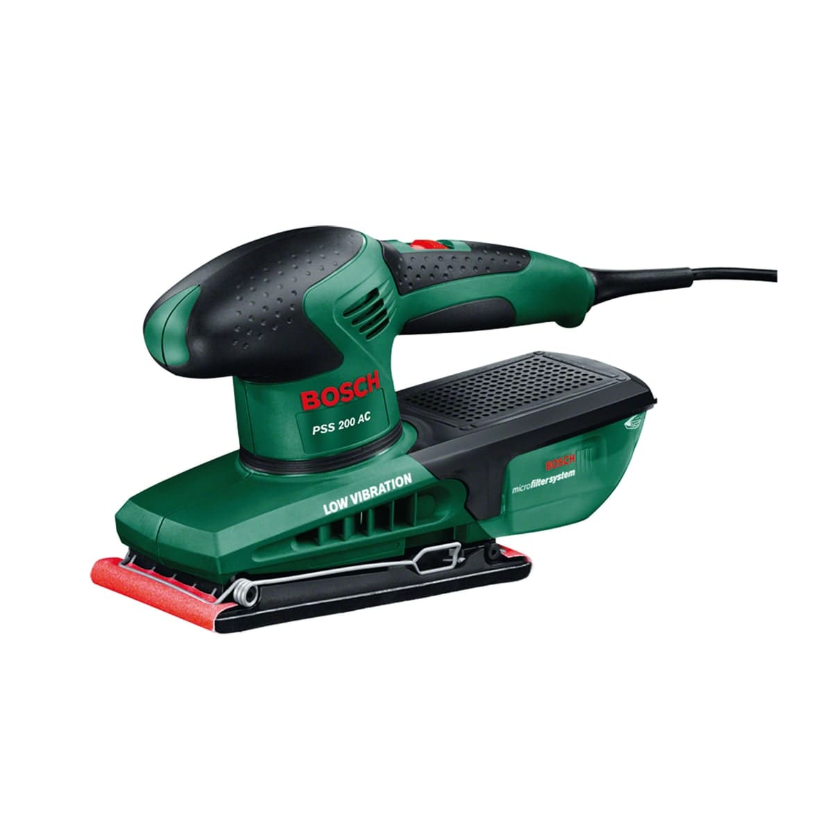 Bricocenter BOSCH PSS200AC ORBITAL SANDER, 200W PLATE 92X182MM, WITH DUST EXTRACTION SYSTEM