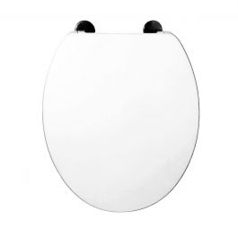 WHITE THERMOSETTING UNIVERSAL TOILET SEAT