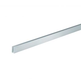 ANODISED ALUMINIUM U PROFILE 10x20x1MM 1M MATT