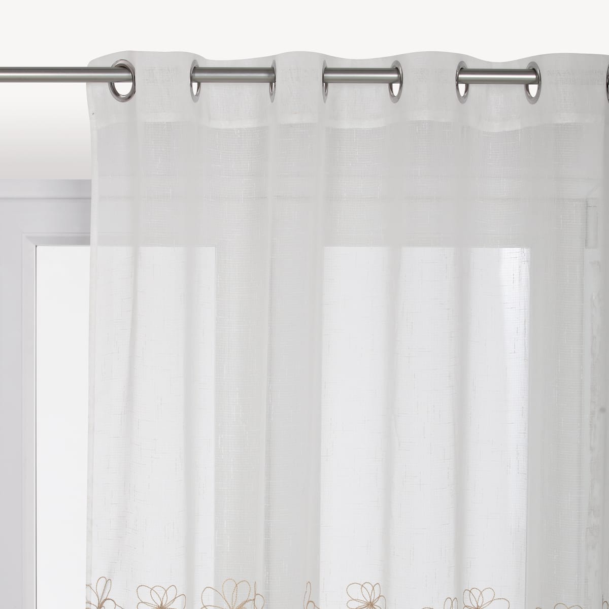 CATERINA FILTER CURTAIN GOLD 140X290 CM WITH EYELETS