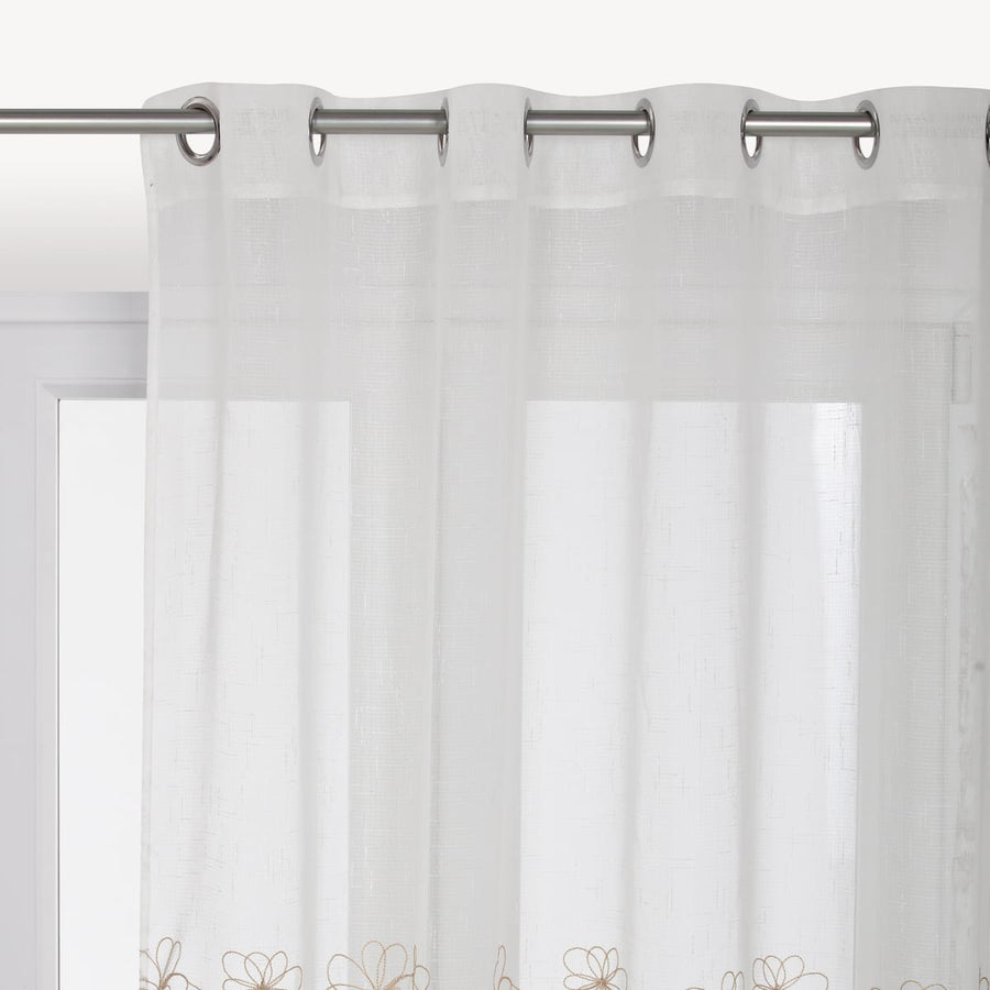Bricocenter CATERINA FILTER CURTAIN GOLD 140X290 CM WITH EYELETS