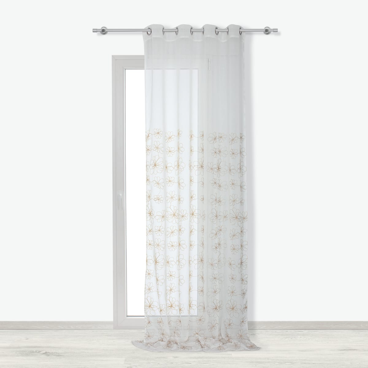 CATERINA FILTER CURTAIN GOLD 140X290 CM WITH EYELETS