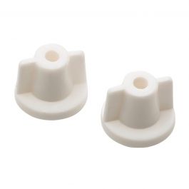 BUTTERFLIES FOR TOILET HINGES M6 WHITE PLASTIC