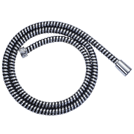 PVC SPIRAL HOSE BLACK/CHROME 1.75 M