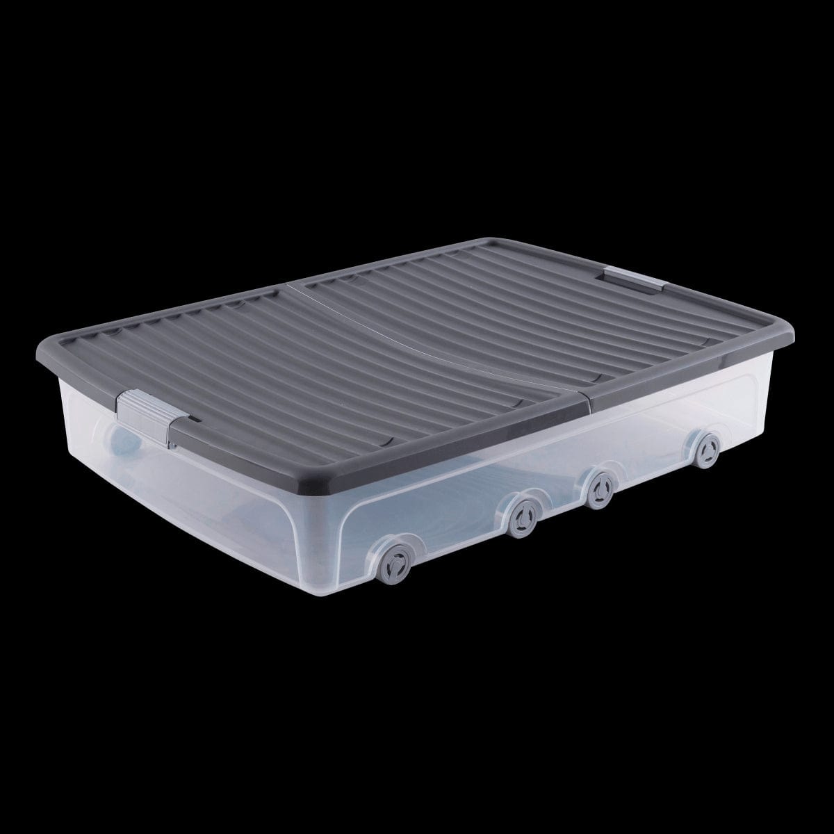 Bricocenter CONTENITORE SOTTOLETTO CON 8 RUOTE E APERTURA DAI DUE LATI 79X58X16,5CM 55 LT