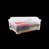 T BOX M L55.5xP39xH19CM 30LT TRANSPARENT PLASTIC LID CONTAINER