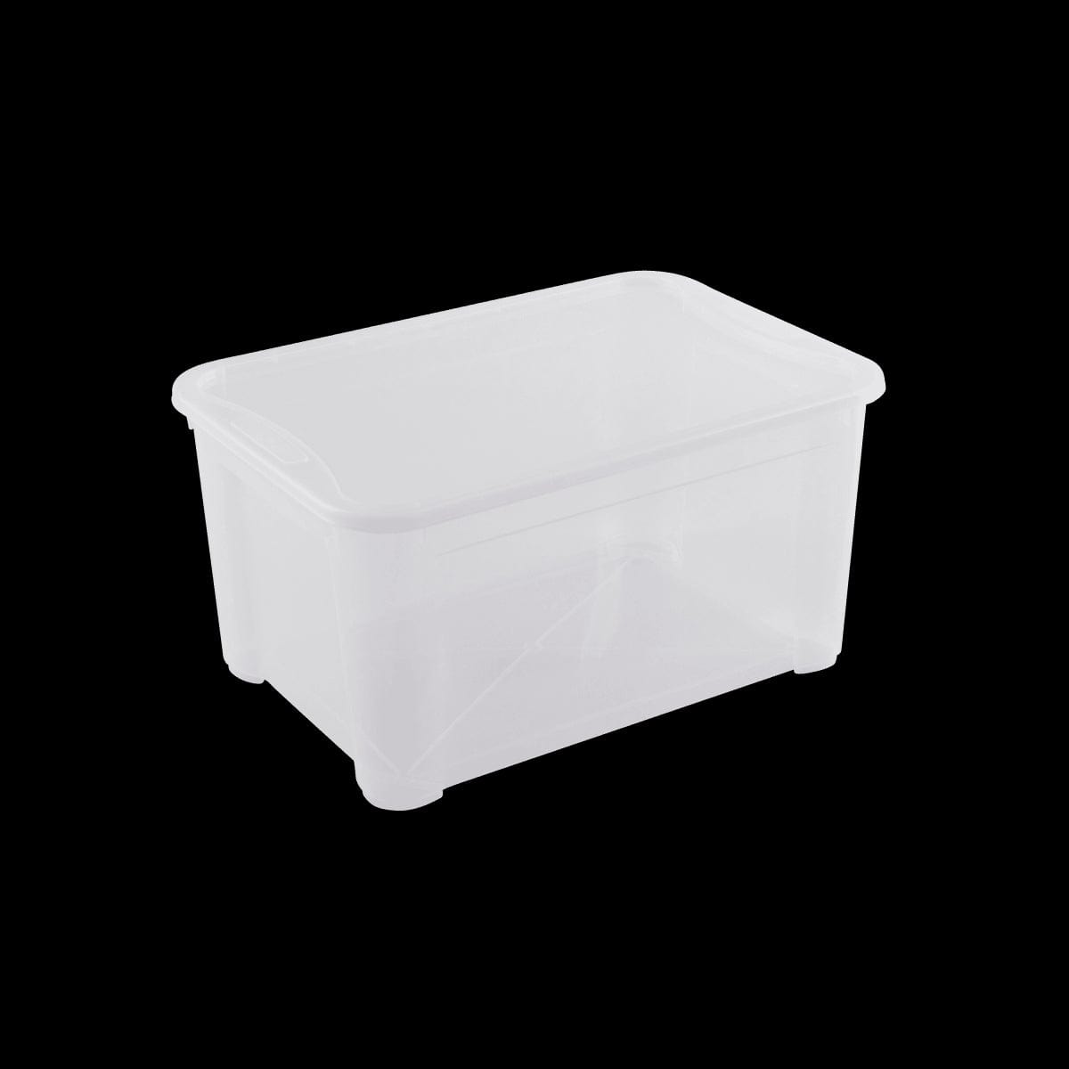Bricocenter TRANSPARENT PLASTIC CONTAINER WITH LID T BOX L55.5xP39xH28.5CM 45-50LT