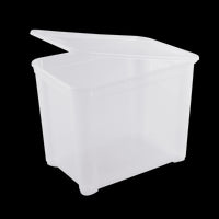 T BOX XL L55.5xP39xH42.5CM 70LT TRANSPARENT PLASTIC LID CONTAINER