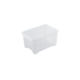 T-BOX XS LID L38xP26.5xH19CM 11LT TRANSPARENT PLASTIC CONTAINER WITH LID