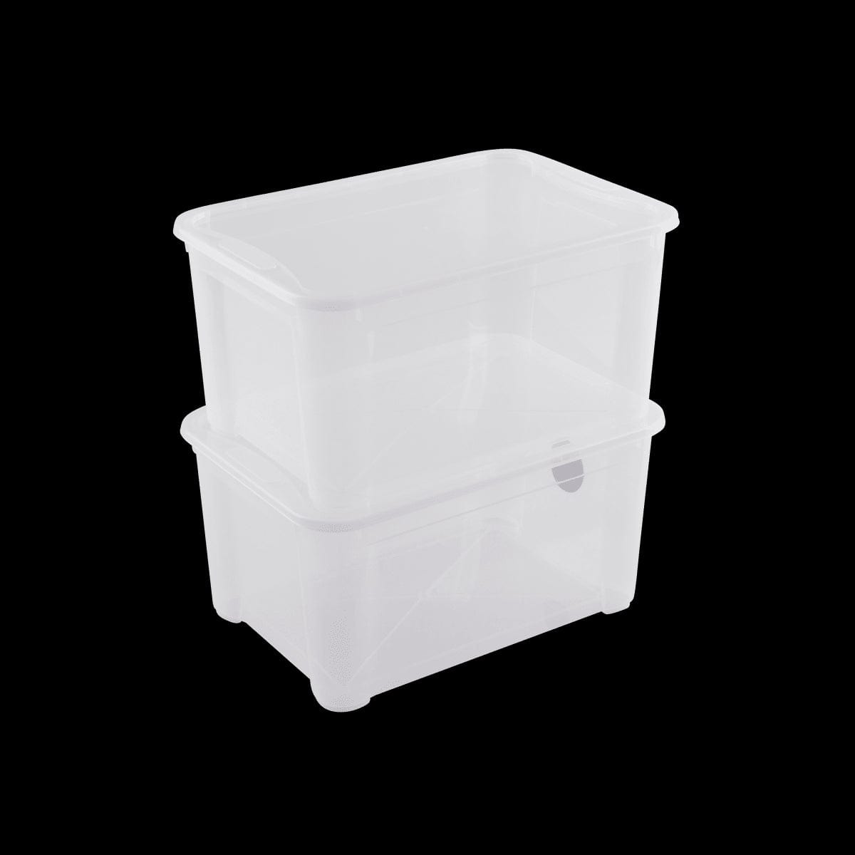 Bricocenter TRANSPARENT PLASTIC CONTAINER WITH LID T BOX L55.5xP39xH28.5CM 45-50LT