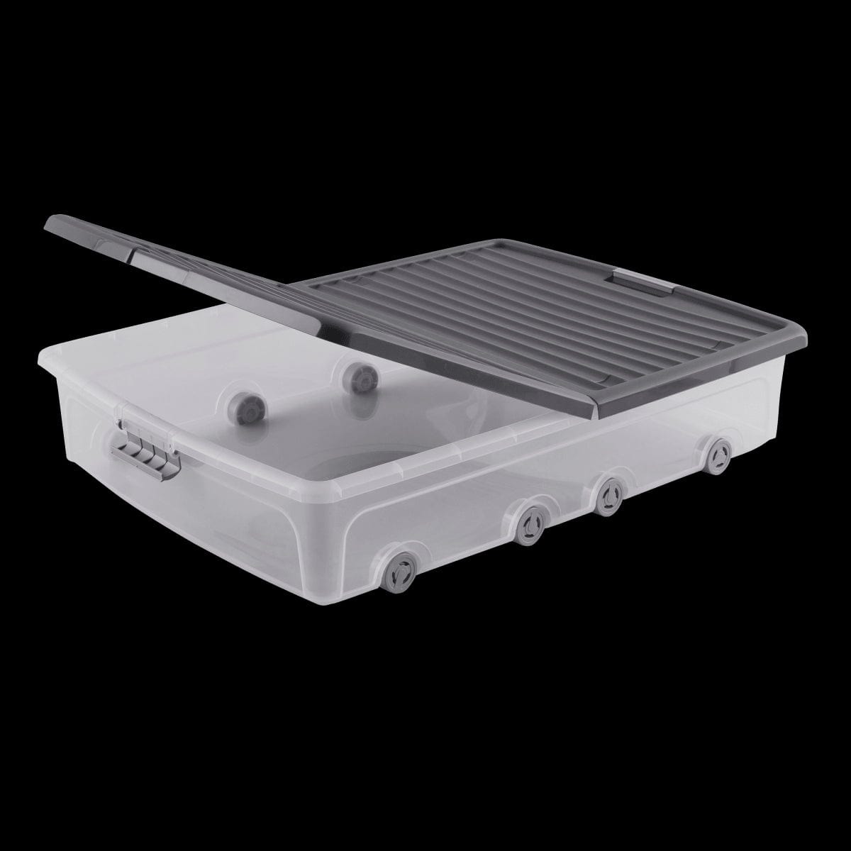 Bricocenter CONTENITORE SOTTOLETTO CON 8 RUOTE E APERTURA DAI DUE LATI 79X58X16,5CM 55 LT
