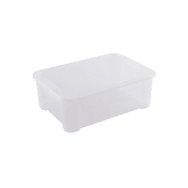 T BOX M L55.5xP39xH19CM 30LT TRANSPARENT PLASTIC LID CONTAINER