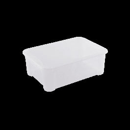 T BOX M L55.5xP39xH19CM 30LT TRANSPARENT PLASTIC LID CONTAINER
