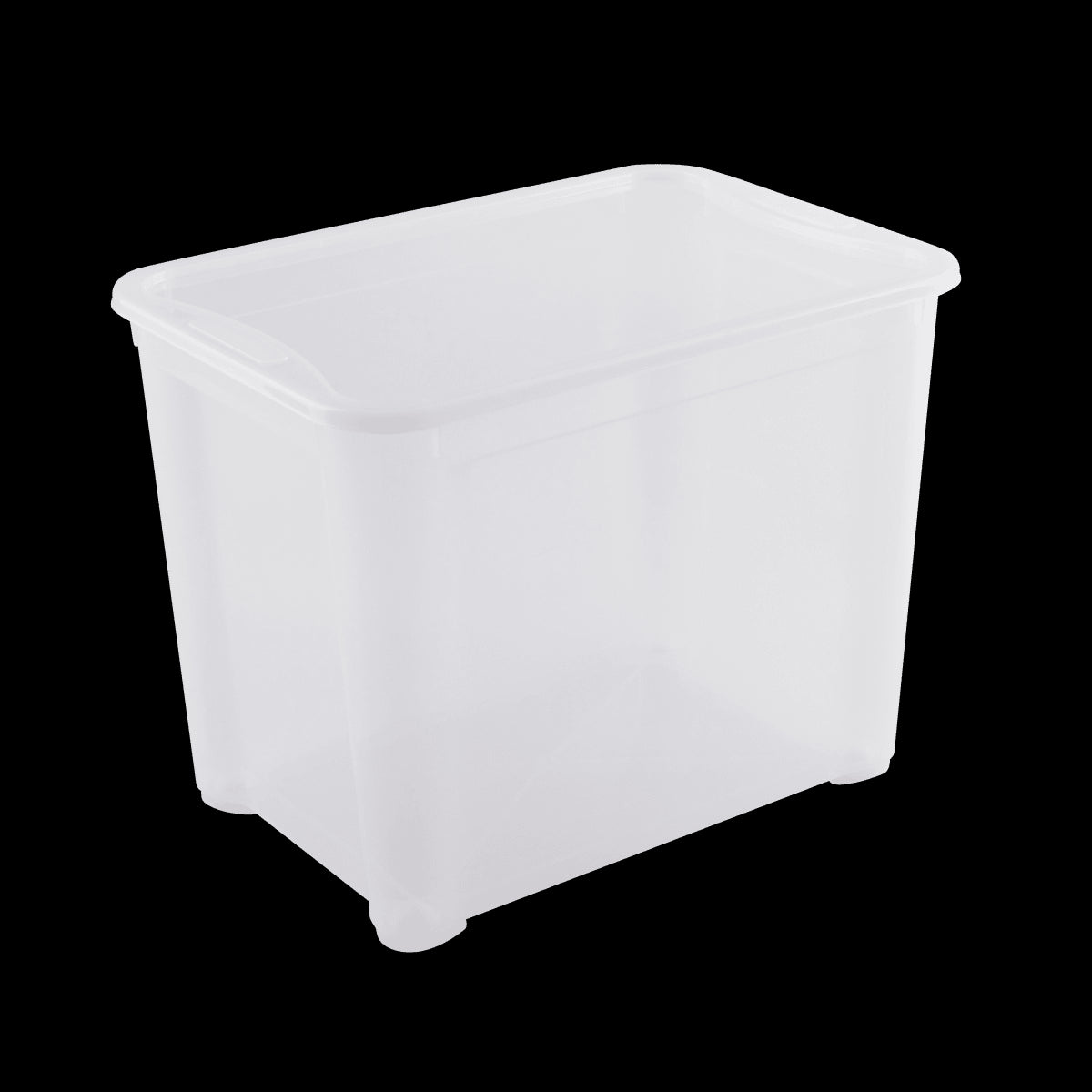 T BOX XL L55.5xP39xH42.5CM 70LT TRANSPARENT PLASTIC LID CONTAINER