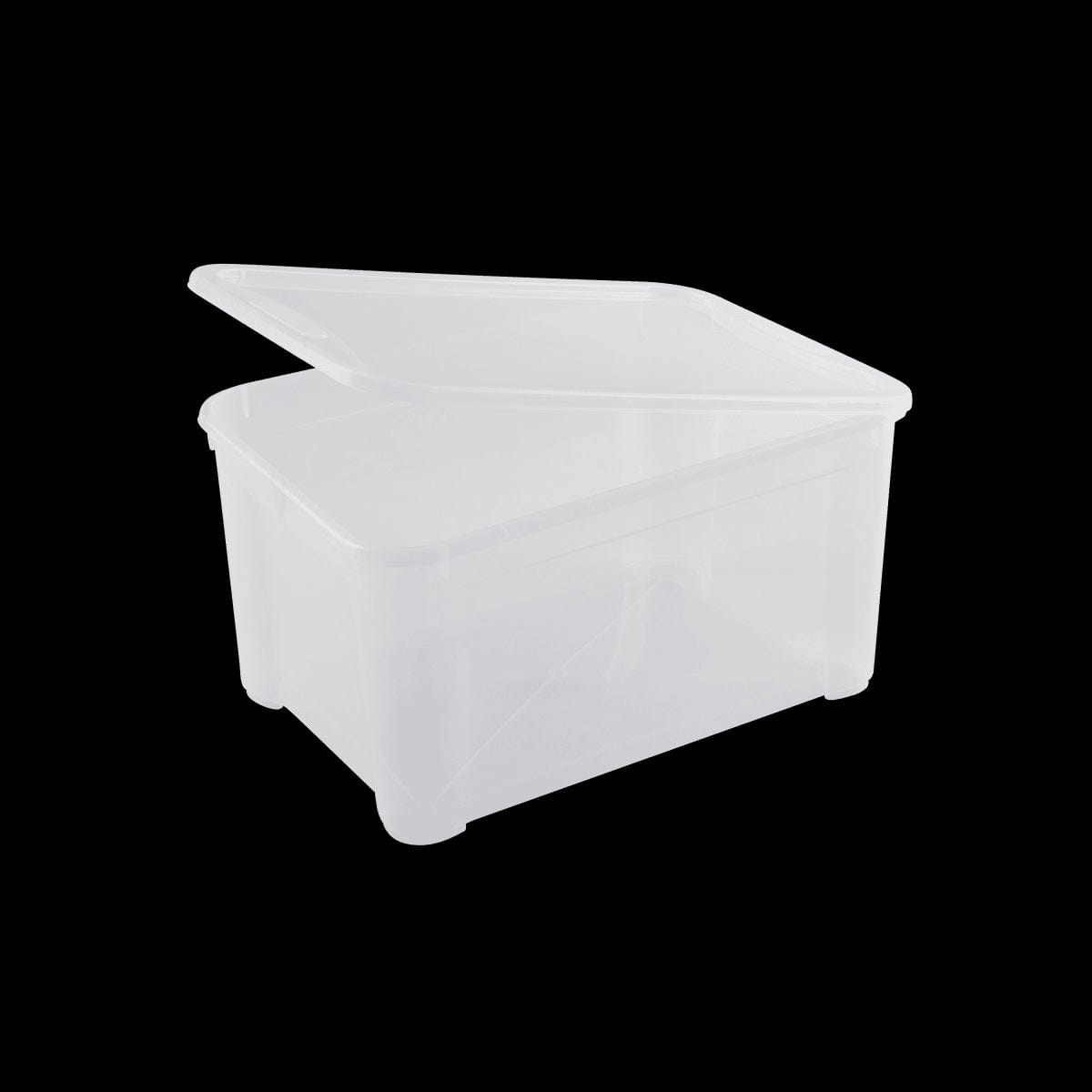 Bricocenter TRANSPARENT PLASTIC CONTAINER WITH LID T BOX L55.5xP39xH28.5CM 45-50LT