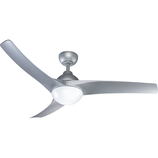 Ventilatore da soffito tokyo plastica silver d132 2xe27=46w 3 pale