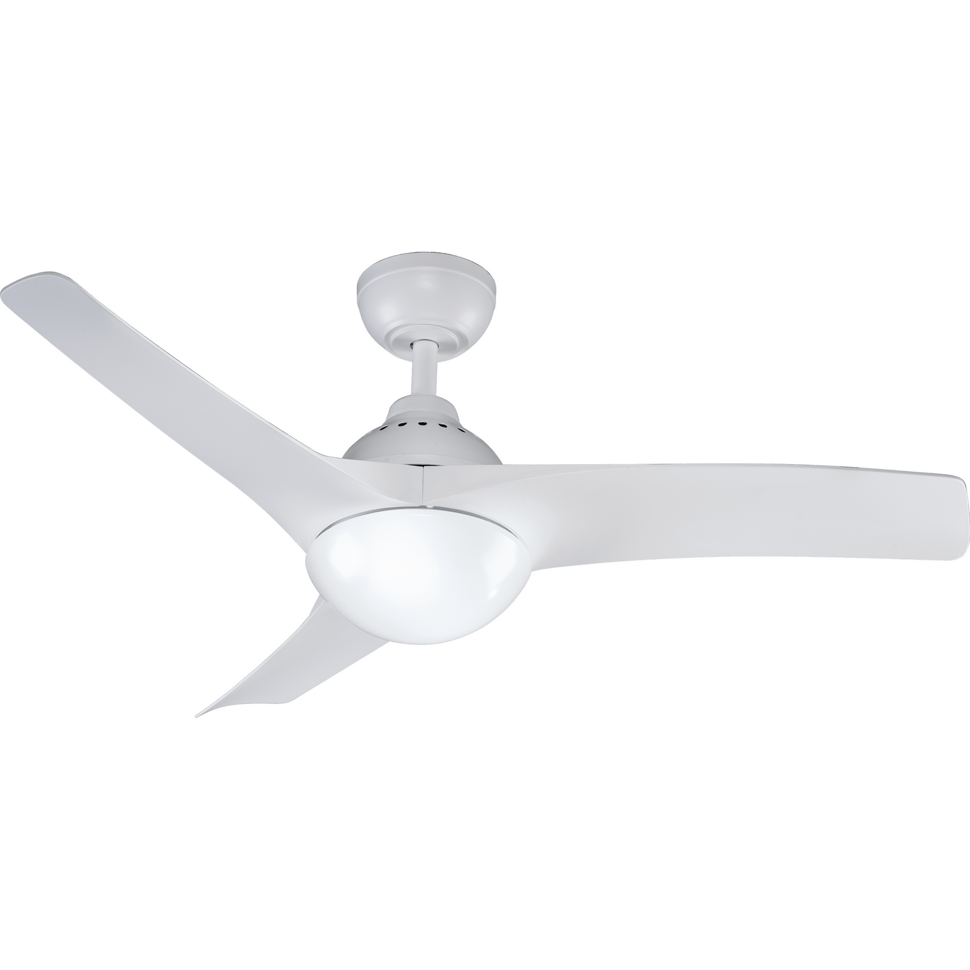 Ventilatore da soffitto aruba plastica bianco d112 2xe27=30w 3 pale