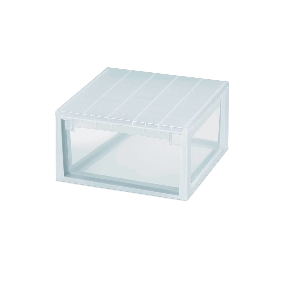 Bricocenter LIGHT DRAWER CLOTHING BOX L39.6xP39xH21.3CM TRANSPARENT PLASTIC