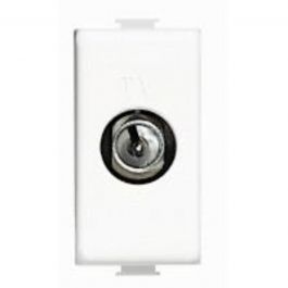 MATIX PASS-THROUGH TV SOCKET WHITE
