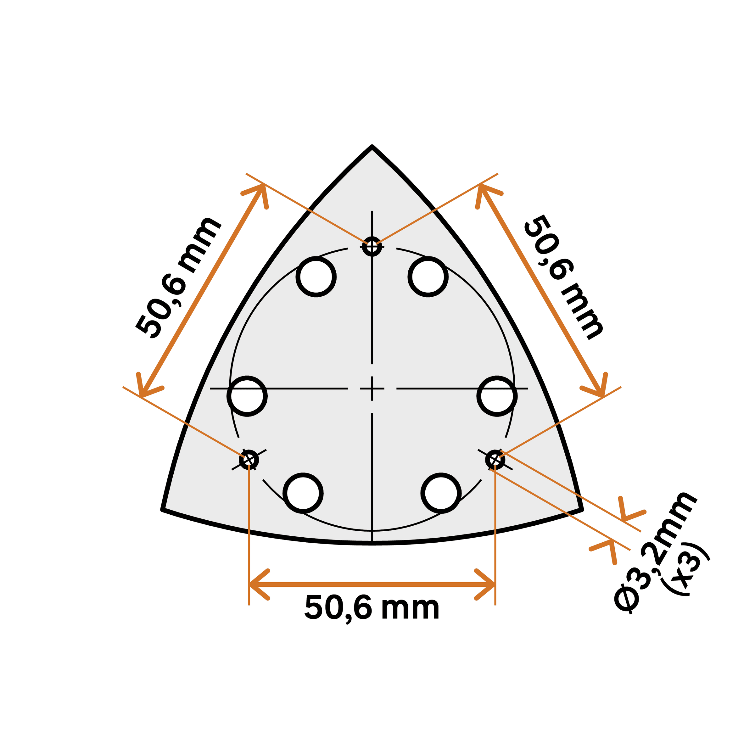 Pad for 300W delta sander, 93x93x93mm