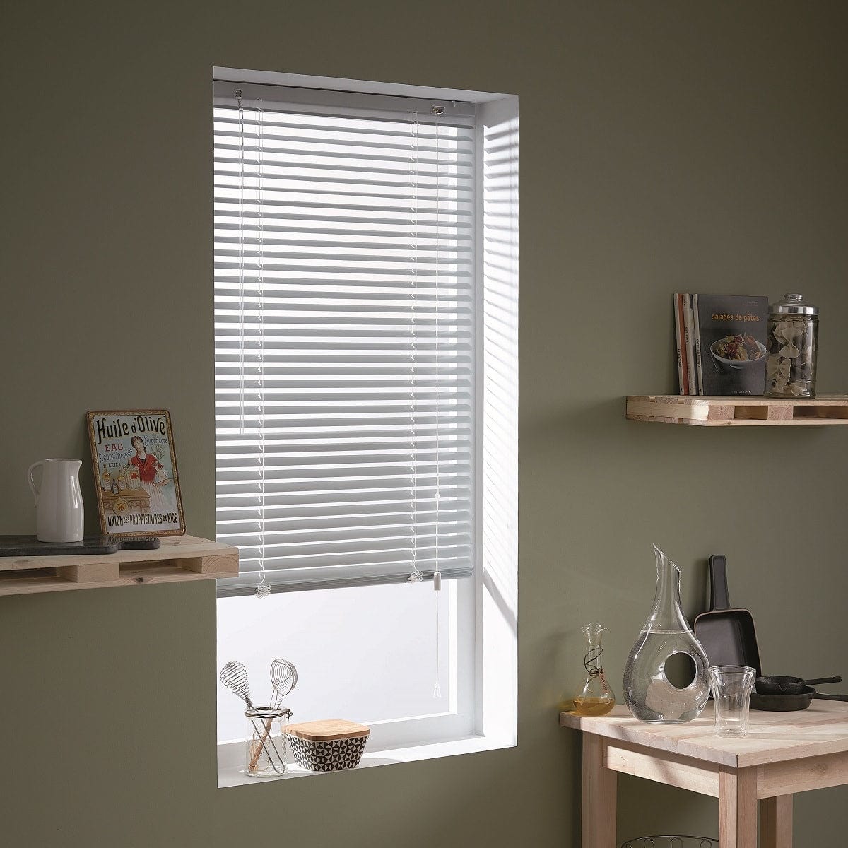 Bricocenter VENETIAN BLIND LOS ANGELES 120X175 ALUMINIUM WHITE 25MM