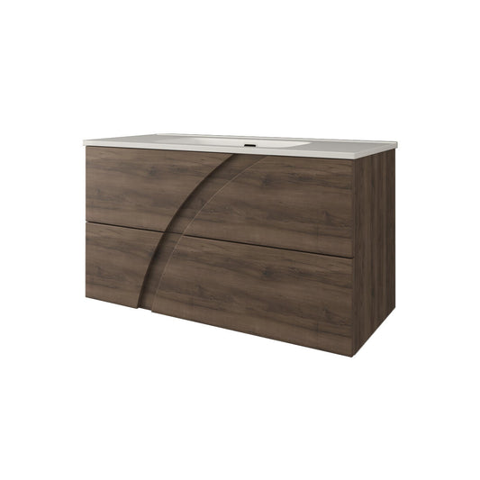 Monica walnut bathroom cabinet, 100 cm